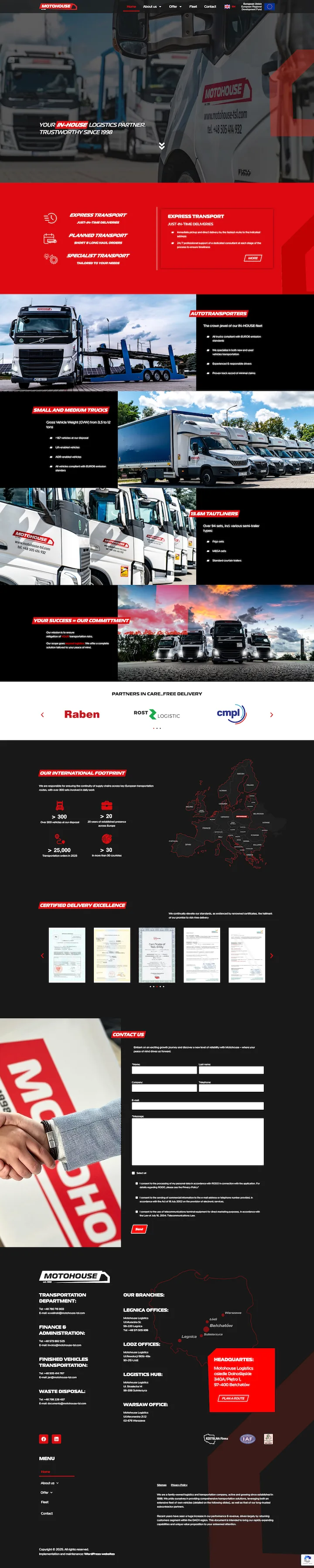 Strona internetowa Motohouse – projekt wykonany przez DevStrony